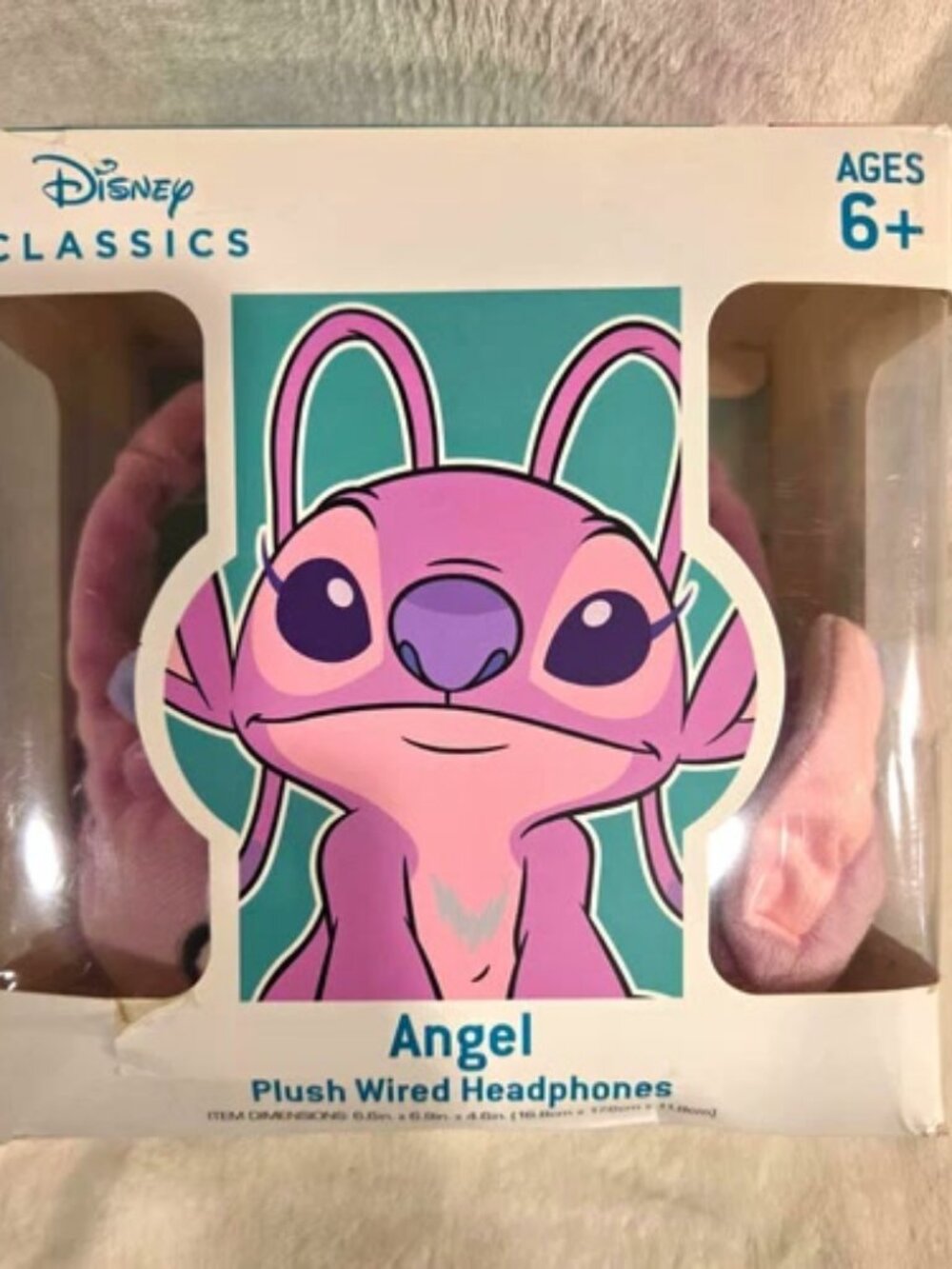 Disney Lilo & Stitch Angel Plush Wired Over-Ear Headphones Purple Pink